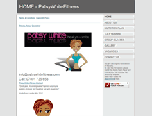 Tablet Screenshot of patsywhitefitness.com